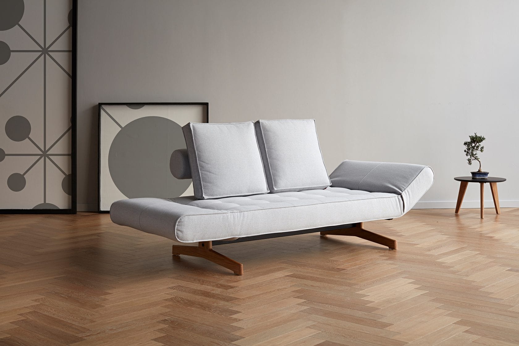 Ghia Wood Daybed Oak 517 Elegance Light Grey 2
